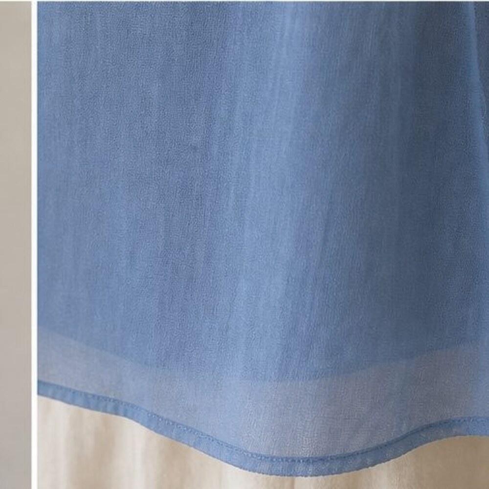 Blue V Neck Top - Picture 6 of 6